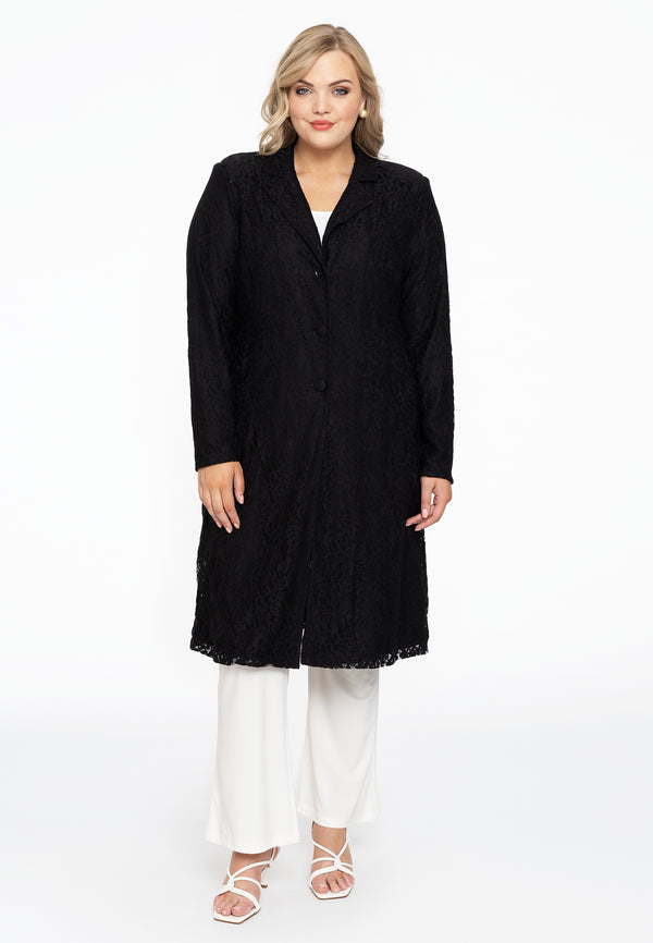 Yoek Blazer LACE - Zwart