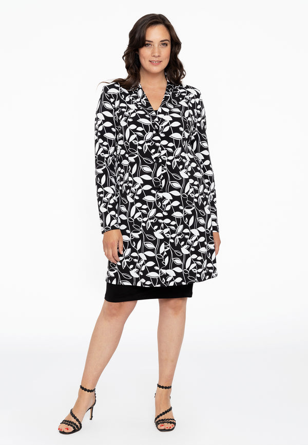 Yoek Blazer LEAVES - Zwart