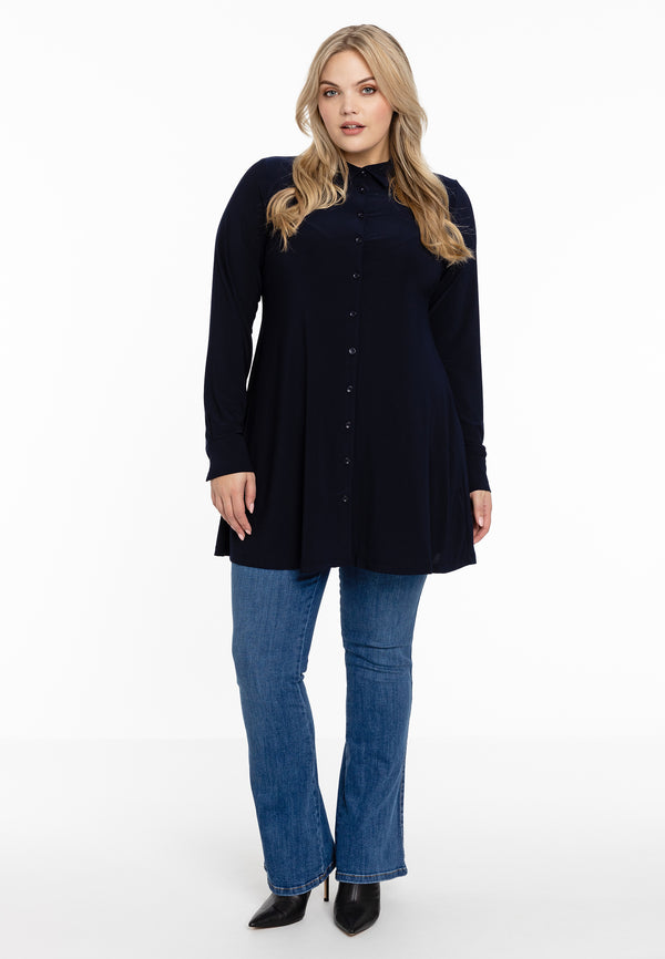 Yoek Blouse A-lijn DOLCE - Blauw