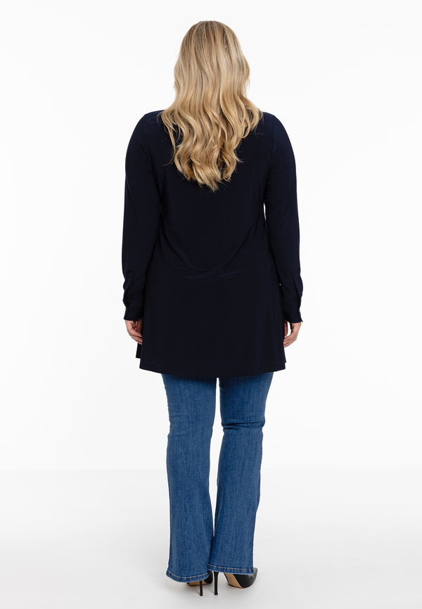 Yoek Blouse A-lijn DOLCE - Blauw