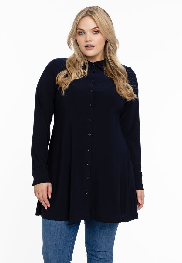 yoek Blouse A-lijn DOLCE - Blauw