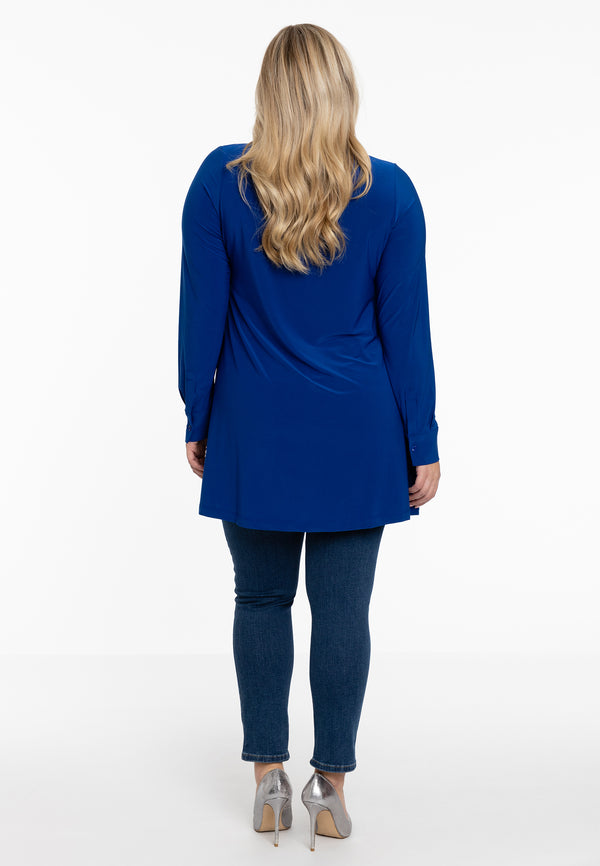 Yoek Blouse A-lijn DOLCE - Indigo