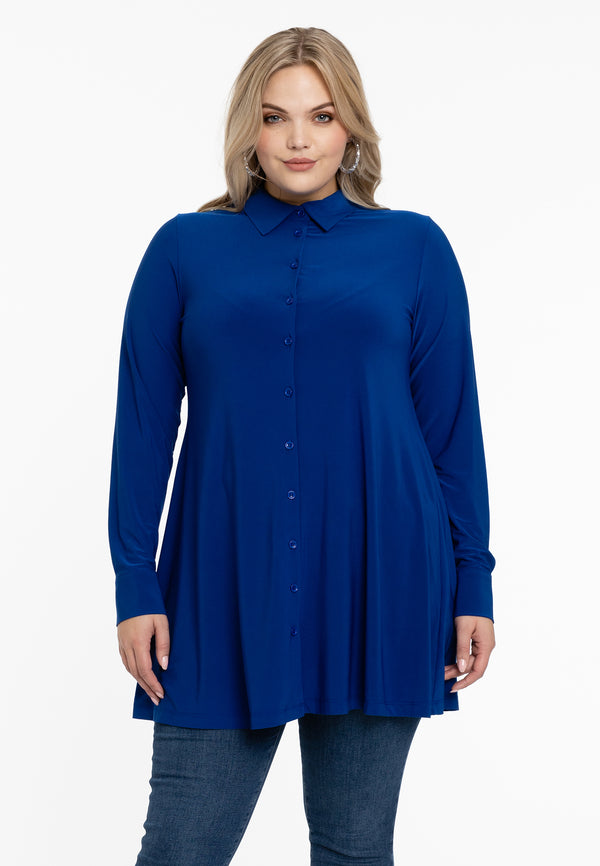 yoek Blouse A-lijn DOLCE - Indigo