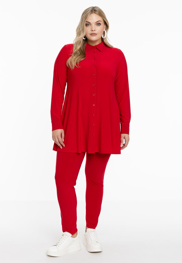 Yoek Blouse A-lijn DOLCE - Rood