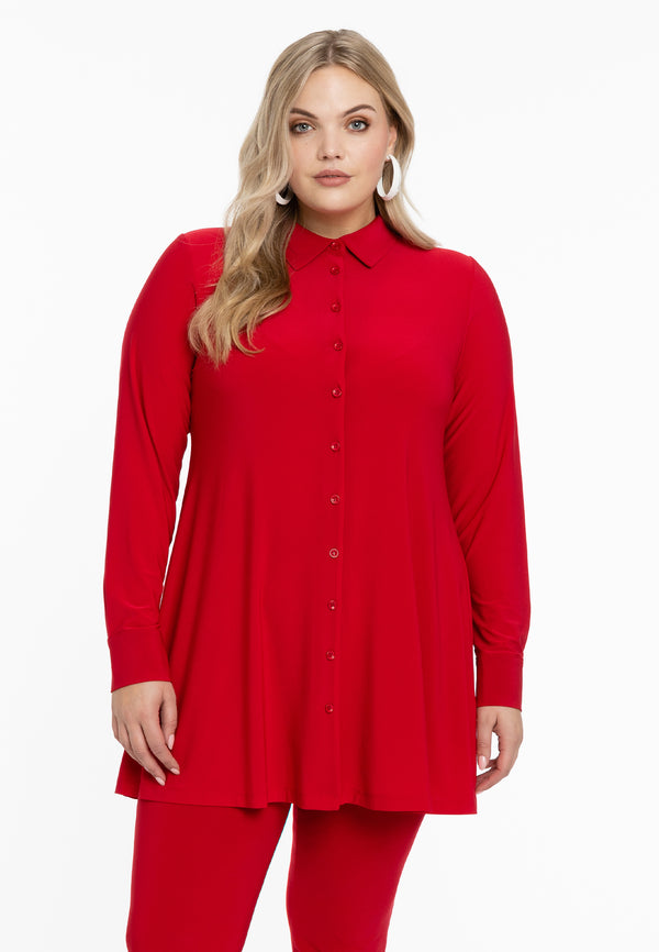 yoek Blouse A-lijn DOLCE - Rood