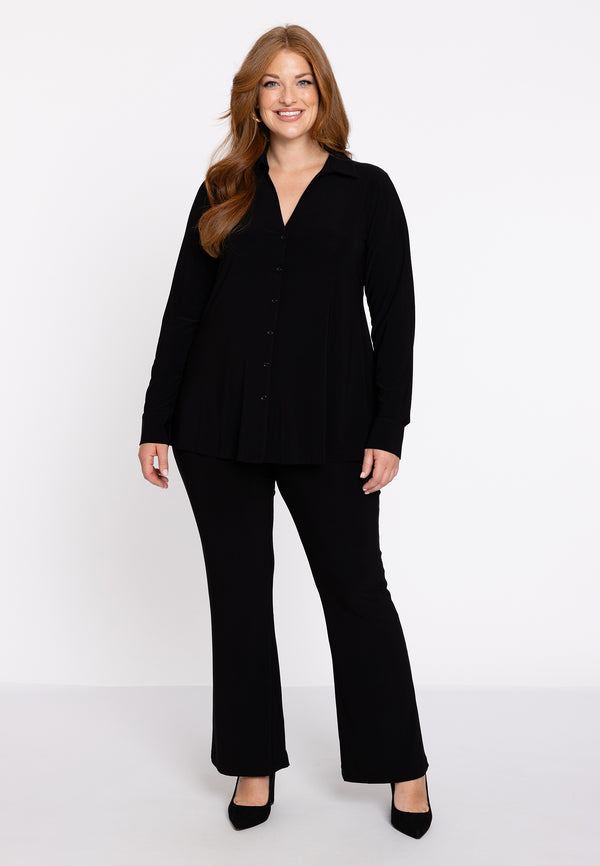 Yoek Blouse A-lijn DOLCE - Zwart