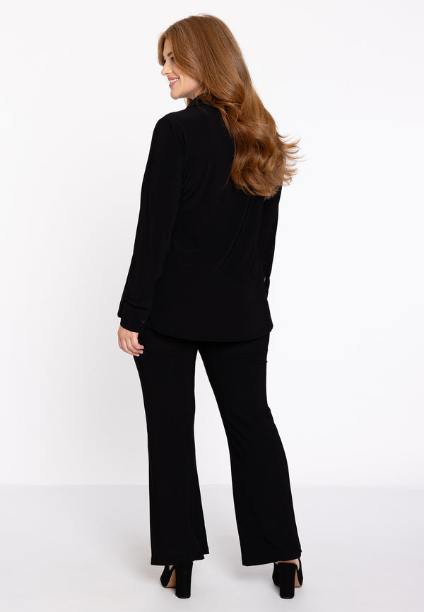 Yoek Blouse A-lijn DOLCE - Zwart