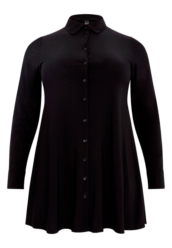Yoek Blouse A-lijn DOLCE - Zwart