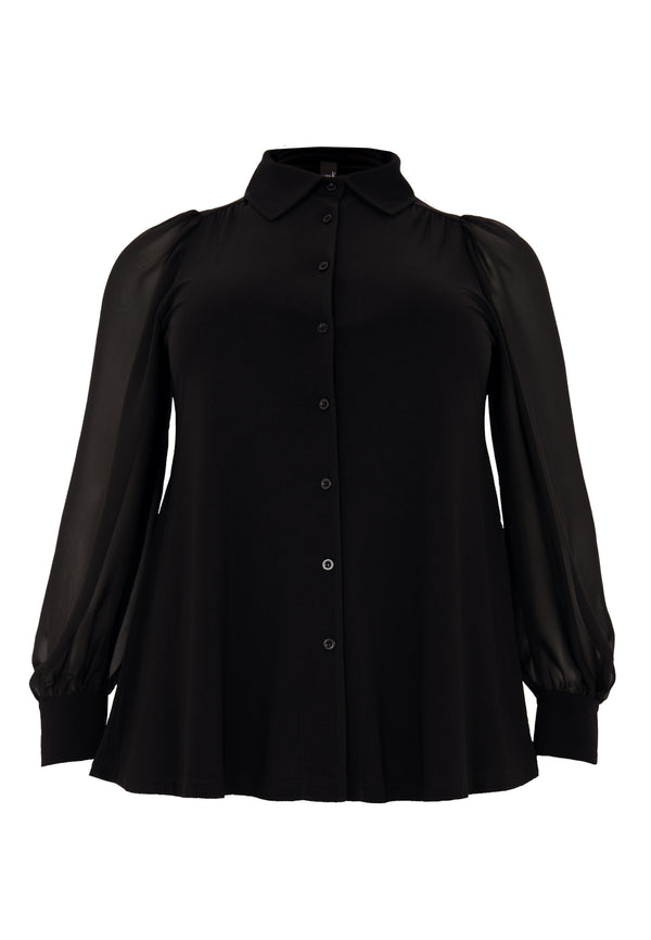 Yoek Blouse DOLCE - Zwart
