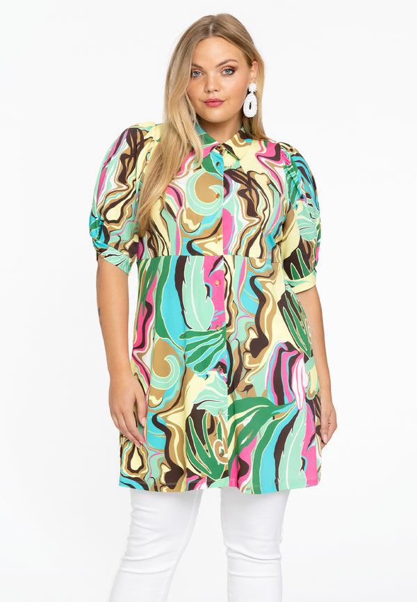 yoek Blouse FANTASIA - Geel