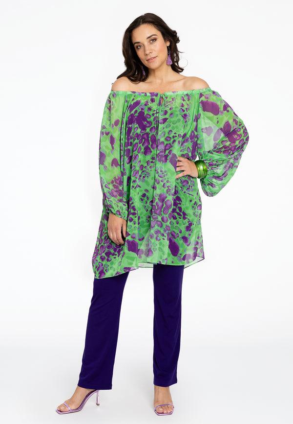 Yoek Blouse FIERCE - Groen