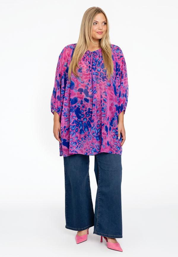 Yoek Blouse FIERCE - Roze