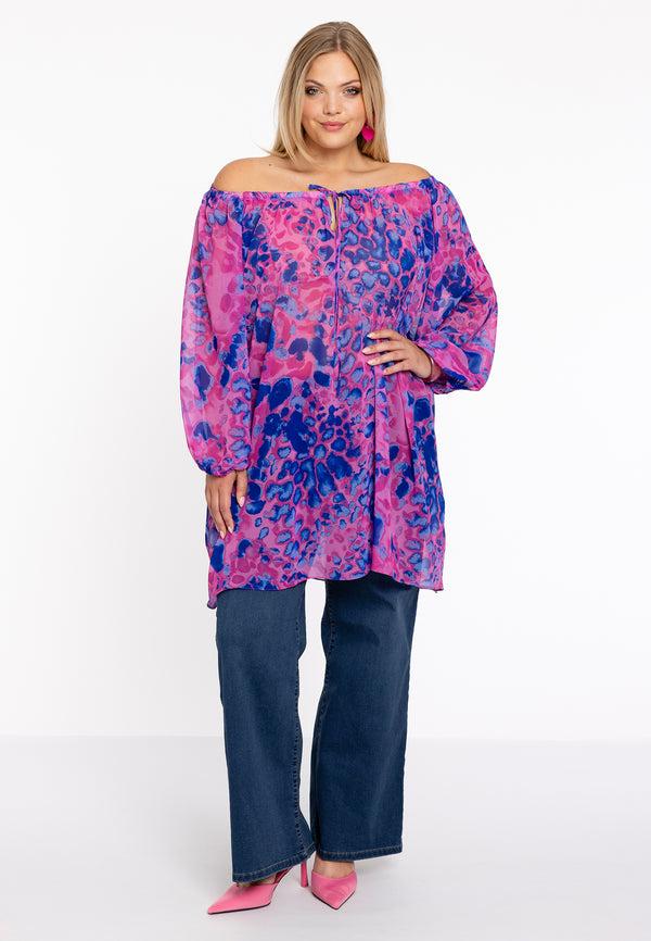 Yoek Blouse FIERCE - Roze