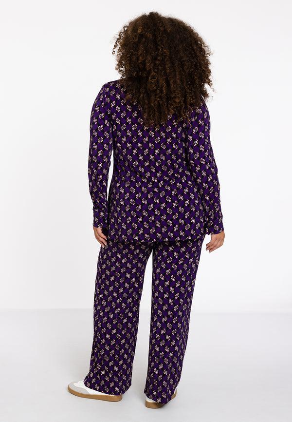 Yoek Blouse FOULARD - Paars