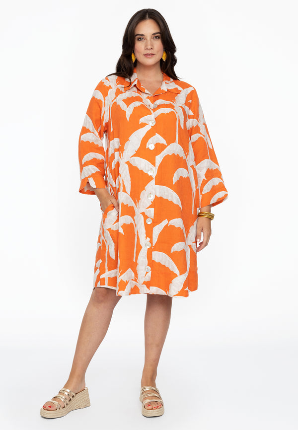 Yoek Blouse-jas PALM TREE - Oranje