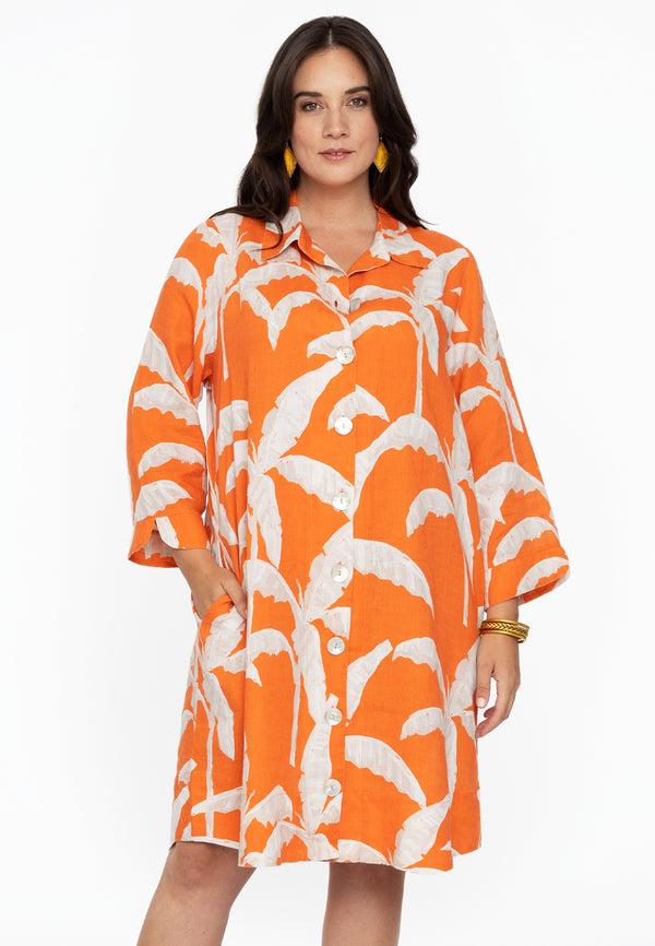 yoek Blouse-jas PALM TREE - Oranje