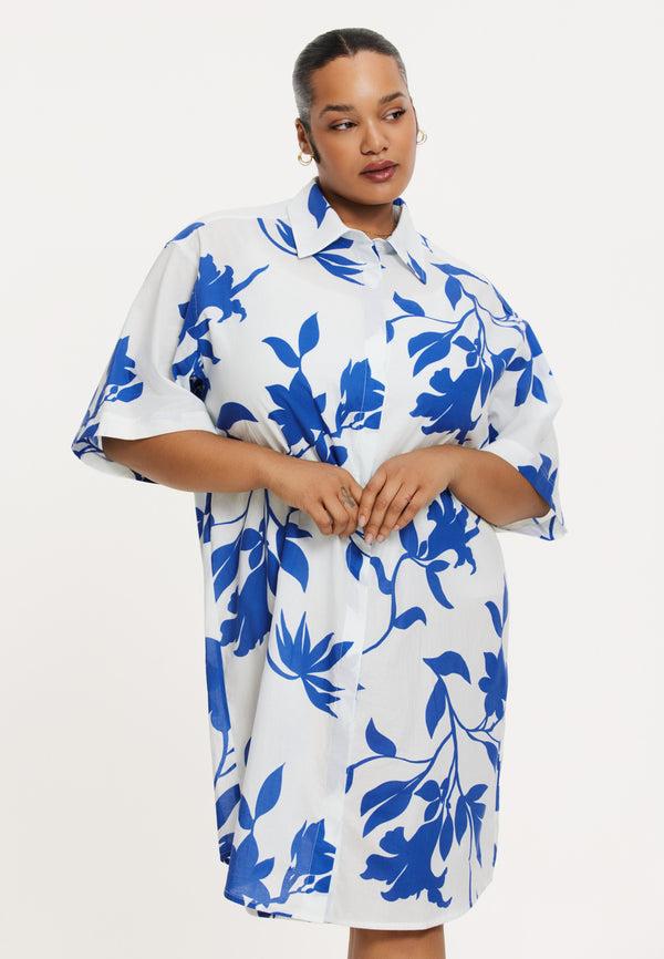 yoek Blouse-jurk FIORELLINA - Indigo