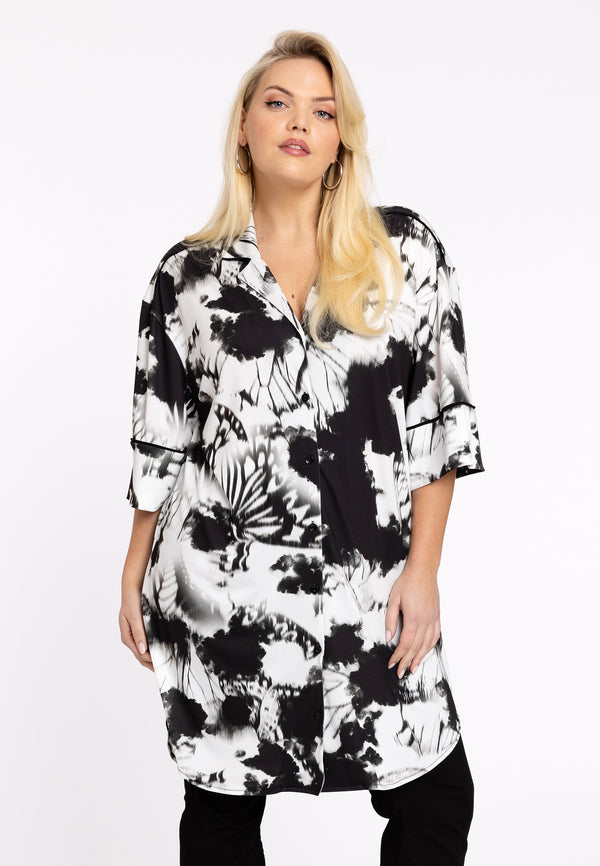 yoek Blouse-jurk HANNELORE - Zwart