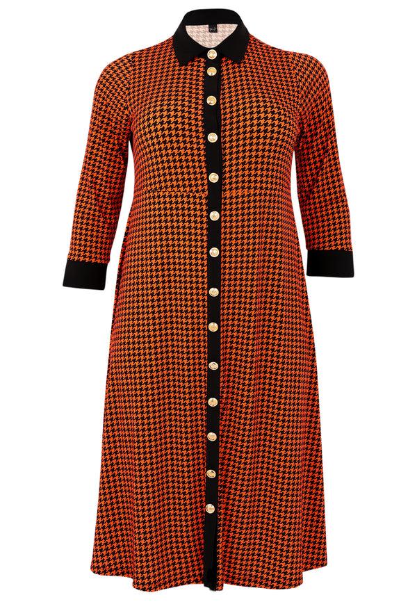 Yoek Blouse Jurk KARINA - Oranje