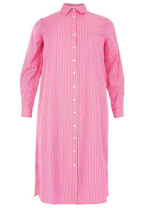 Yoek Blouse-jurk Lang SMALL STRIPE - Roze