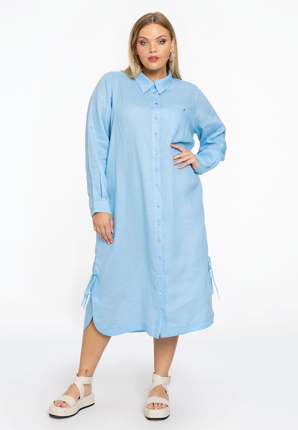 Yoek Blouse-jurk - Light Blue