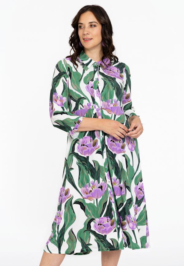 yoek Blouse Jurk LILIA - ecru