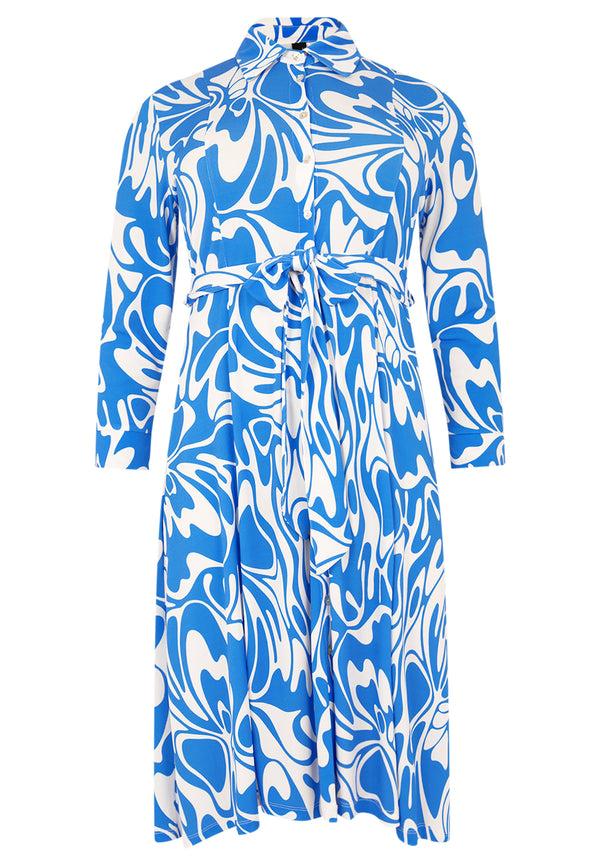 Yoek Blouse-jurk MAJOLICA - Light Blue