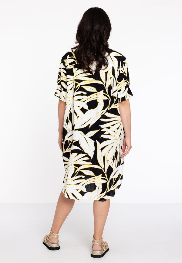 Yoek Blouse-jurk PALMIER - Zwart