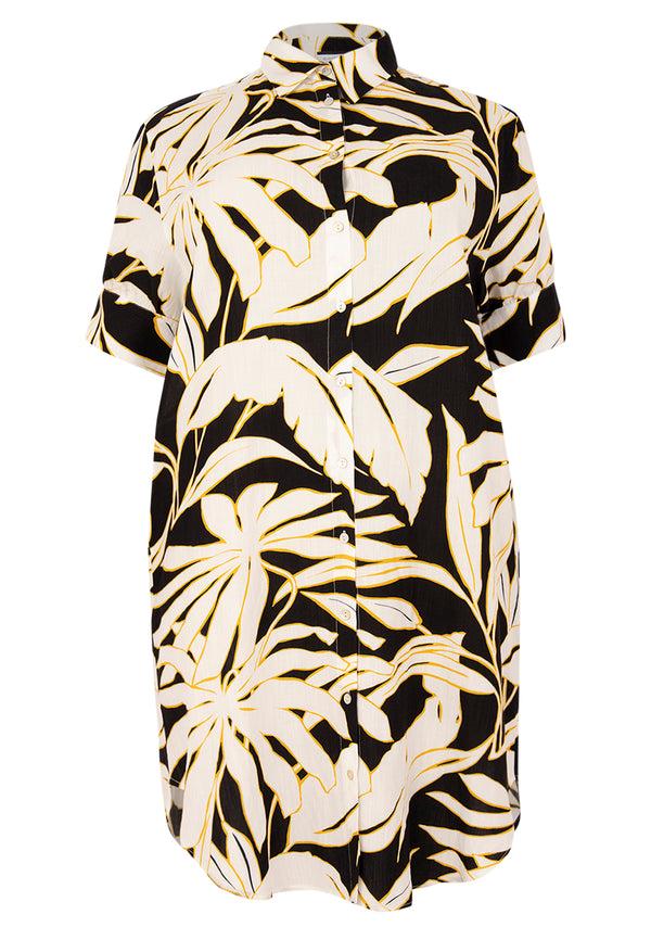 Yoek Blouse-jurk PALMIER - Zwart