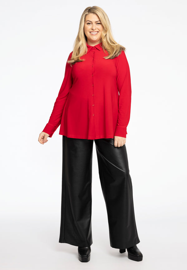 Yoek Blouse Kort A-lijn DOLCE - Rood