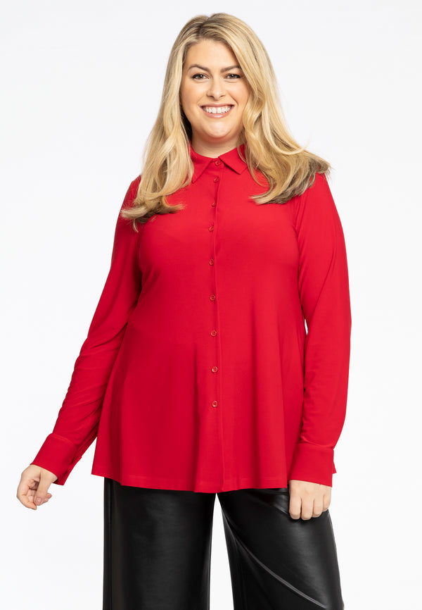yoek Blouse kort A-lijn DOLCE - Rood