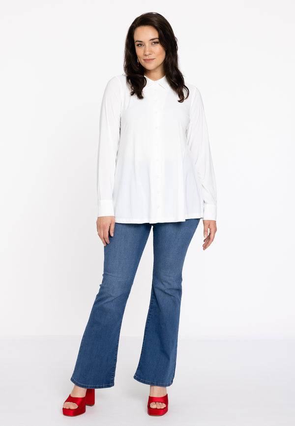 Yoek Blouse Kort A-lijn DOLCE - Wit