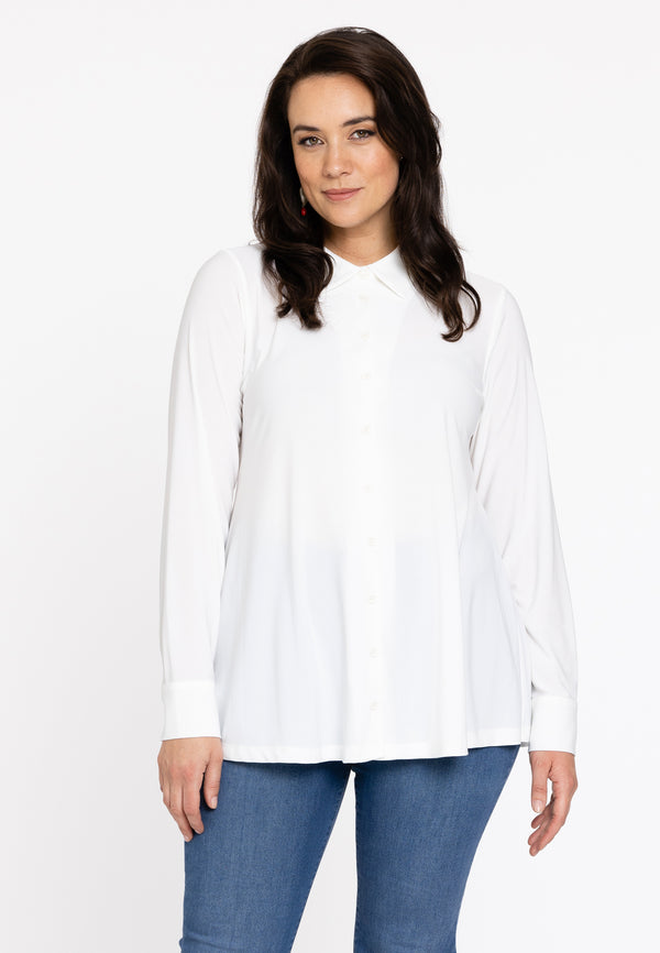 yoek Blouse kort A-lijn DOLCE - Wit