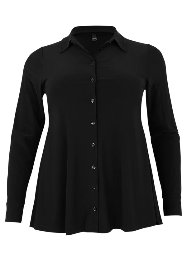 Yoek Blouse Kort A-lijn DOLCE - Zwart