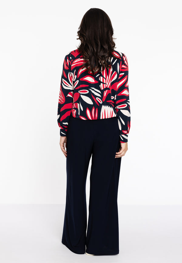 Yoek Blouse Kort AMELIA - Blauw