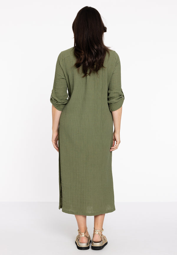 Yoek Blouse Lang Studs BUBBLE - Lichtgroen