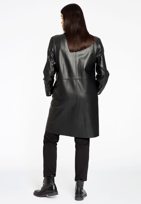 Yoek Blouse LEATHER - Zwart