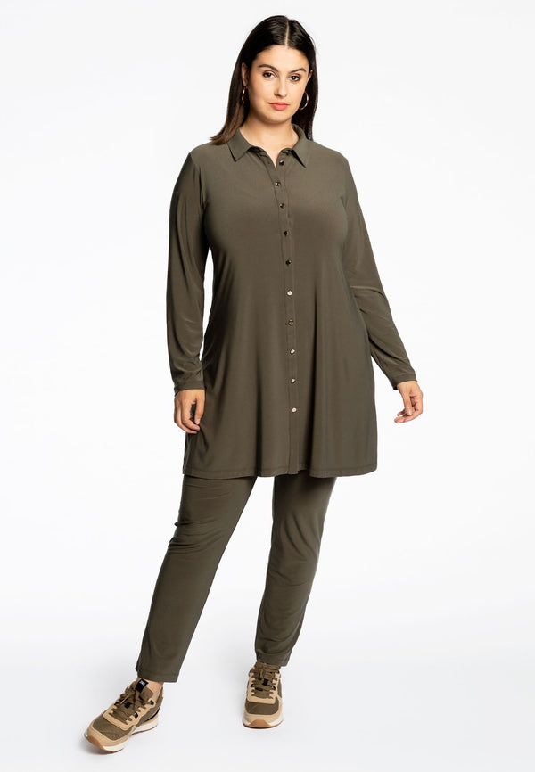 Yoek Blouse Met Gouden Knoopjes DOLCE - Groen