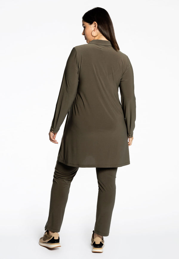 Yoek Blouse Met Gouden Knoopjes DOLCE - Groen