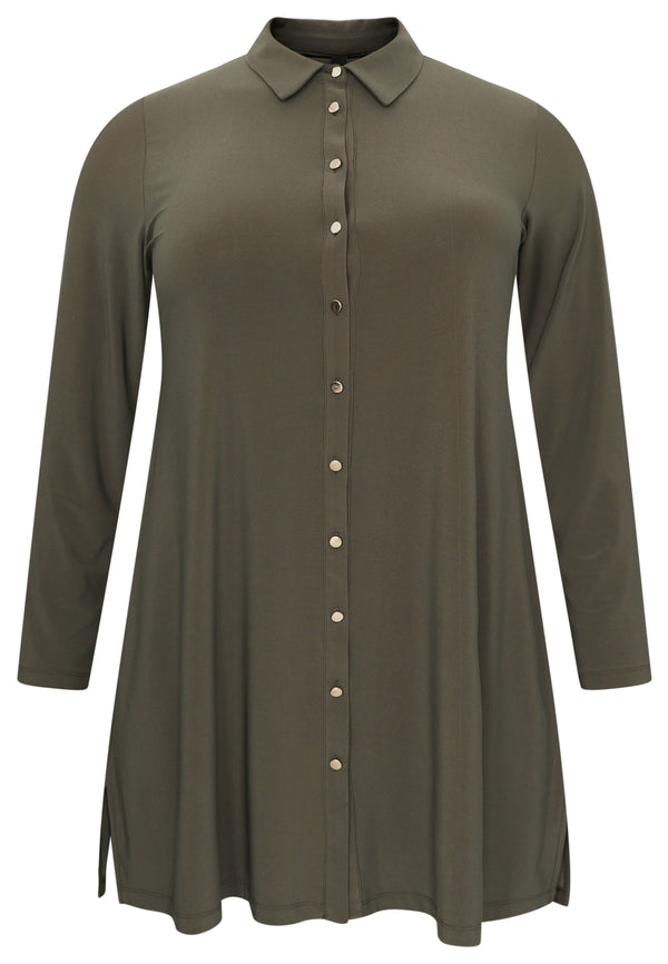 Yoek Blouse Met Gouden Knoopjes DOLCE - Groen