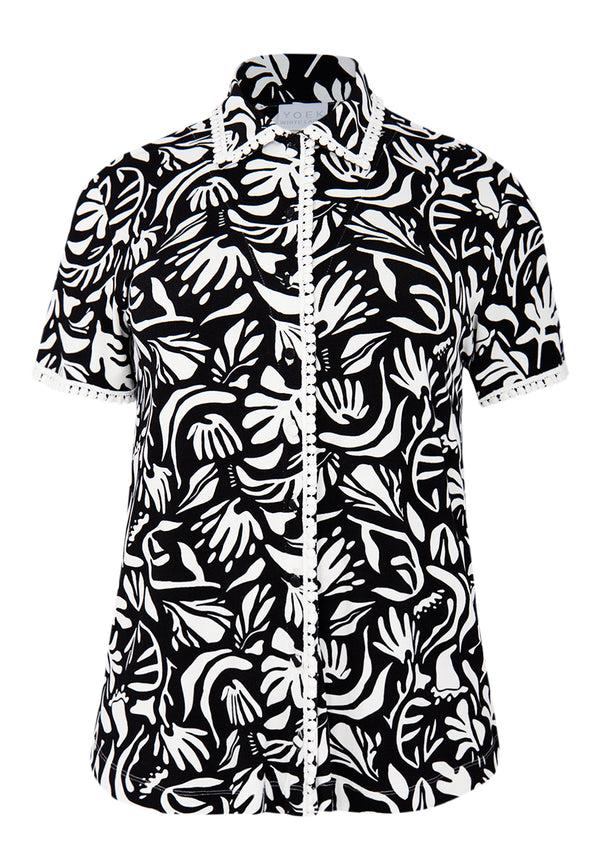 Yoek Blouse Met Kant FOGUA - Zwart