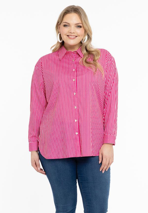 yoek Blouse met knopen EQUAL STRIPE - Roze