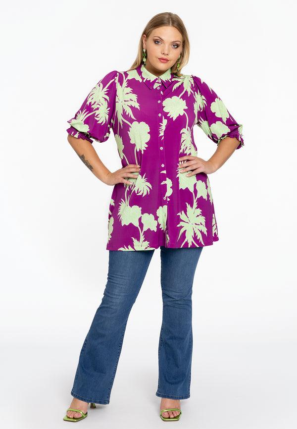 Yoek Blouse Met Pofmouw ARTICHOKE - Roze