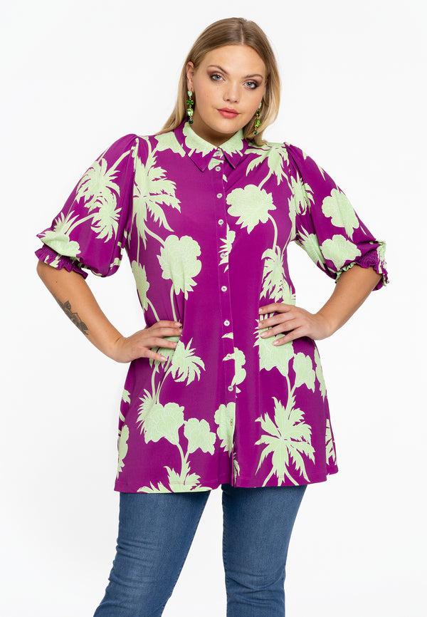 yoek Blouse met pofmouw ARTICHOKE - Roze