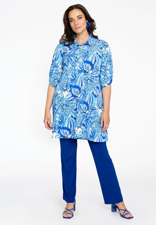 Yoek Blouse Met Pofmouwen PORCELAIN - Blauw