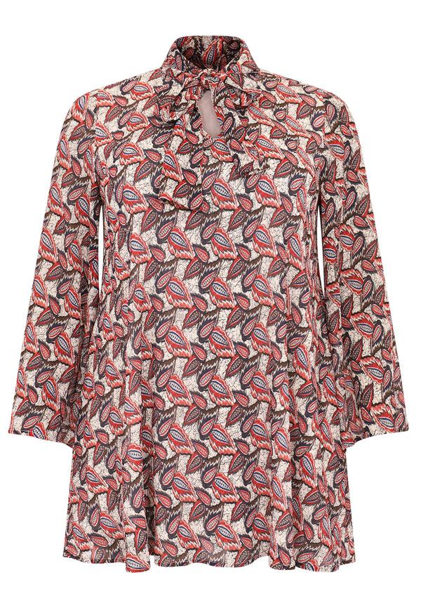 Yoek Blouse Met Shawl FIESTA - Ecru