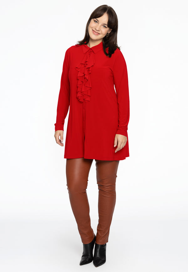 Yoek Blouse Met Volants DOLCE - Rood