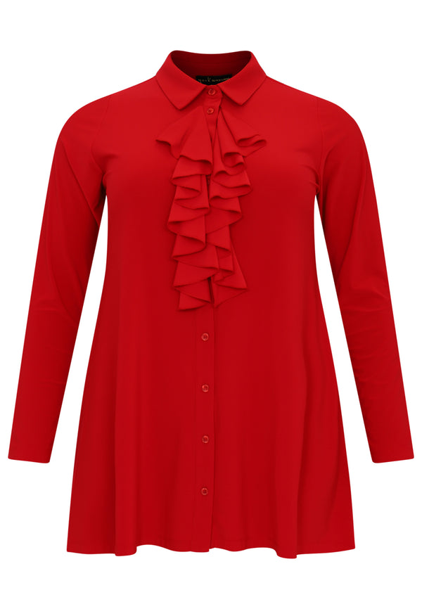 Yoek Blouse Met Volants DOLCE - Rood