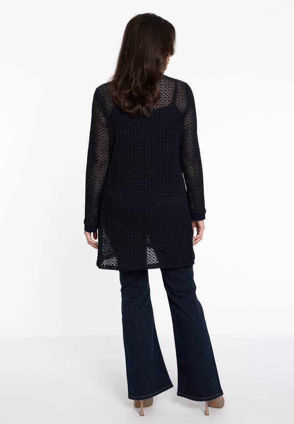 Yoek Blouse PLISSE LACE - Blauw