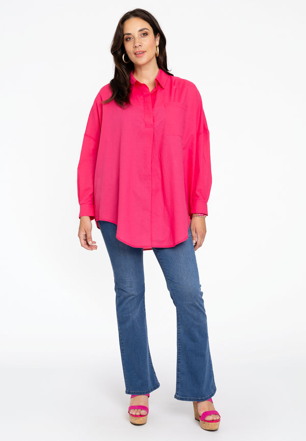 Yoek Blouse SOFT COTTON - Roze